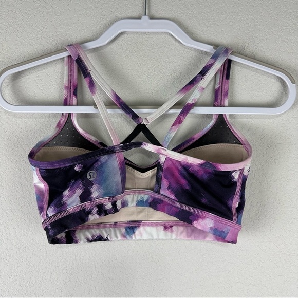 Lululemon Blooming Pixie Sweaty Endeavor Athletic Athleisure Sports Bra Size 6 - Picture 2 of 5